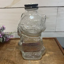 VINTAGE 1950s KITTEN GRAPETTE ORANGETTE SYRUP BOTTLE / BANK  WITH LID