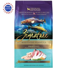 Dry Dog Food 25lb Zignature Whitefish Limited Ingredient Formula treats chews 4.80 per pound