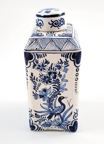 Antique Delft Blue and White Rectangular Tea Caddy, c.1760–1780 - Picture 4 of 10