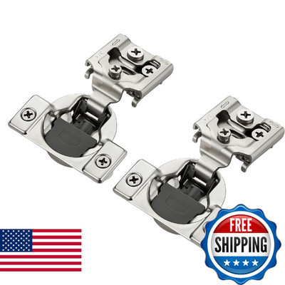 JOYDECOR 20 Packs (10 Pairs) 3/4 Inch Overlay Soft Close Hinges Satin Nickel Con