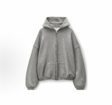 Alexander Wang Oversized Full-Zip Hooded Swea...
