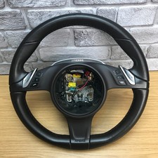 Genuine Porsche 991 PDK Chrono HEATED steering wheel. ESPRESSO BROWN leather 15B