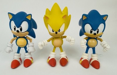 Jazwares Classic Sonic And Classic Super Sonic 4-inch Figure Loose Lot Of 3