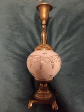 Eleganter Vintage-Kerzenst&auml;nder Valsan Portugal &ndash; Porzellan & Messing / Unikat