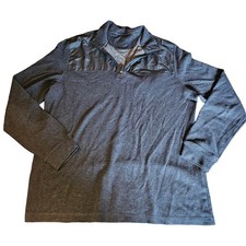 Bugatchi Pullover Sweater Mens Mockneck Quarter Zip Shirt Size XL 609 