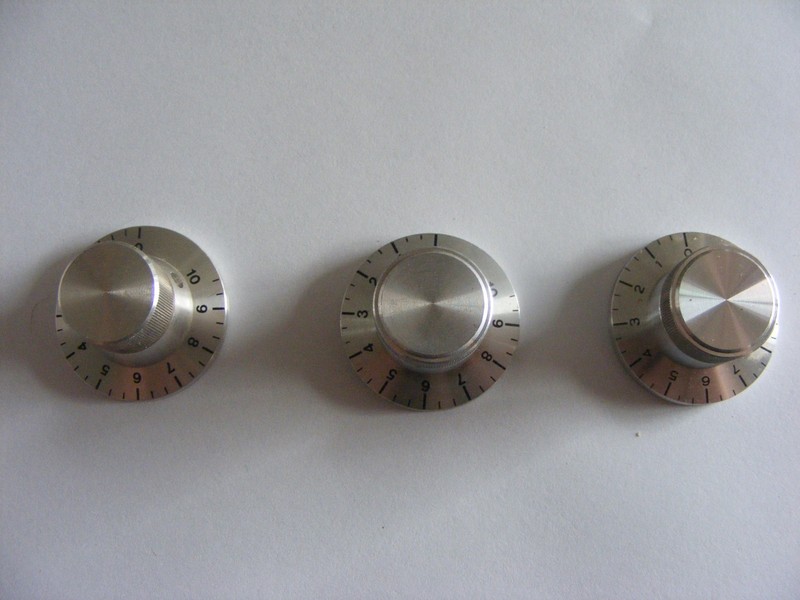 TEAC/TASCAM  NEW OEM ALUMINUM KNOBS C3/112/122/ 122 MKII/122MKIII/ DA-30   3PCS.