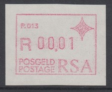 Südafrika FRAMA-ATM mit Aut.-Nr. P013 auf we...