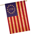 Betsy Ross 1776 Tea Stained House Flag Printed 28x40IN Double Sided Blockout