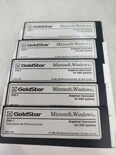 Microsoft Windows 1 - Goldstar - 5 Disks | Untested