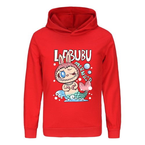 LABUBUGirls' Hoodie Set Pure Cotton Hoodie Pants Set Suitable for 5-13 Years Old - Picture 7 of 36