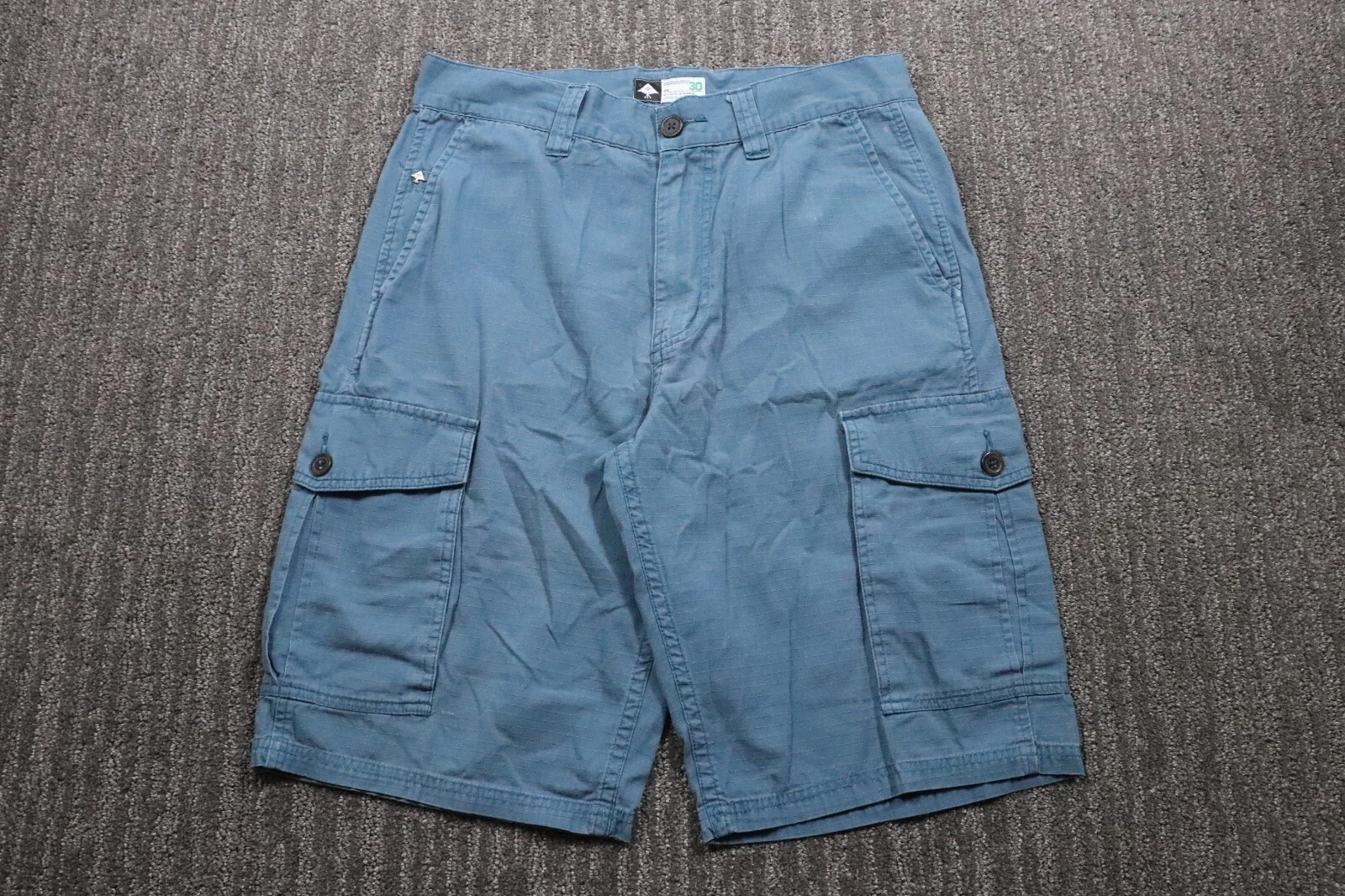 LRG Men's Cargo Shorts 30x11 Ripstop Skater Grunge Utility Outdoor Hiking Blue