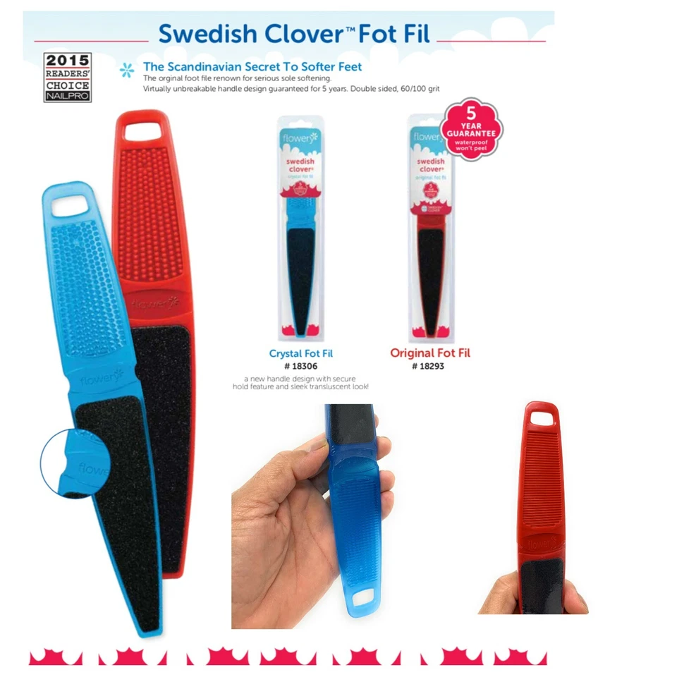 Flowery Foot Rasp Foot File Callus Remover Foot Care Pedicure Foot File Red XL  - Image 2 of 4
