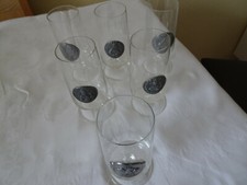 6 Biergl&auml;ser Tulpe mit Zinn Motiv