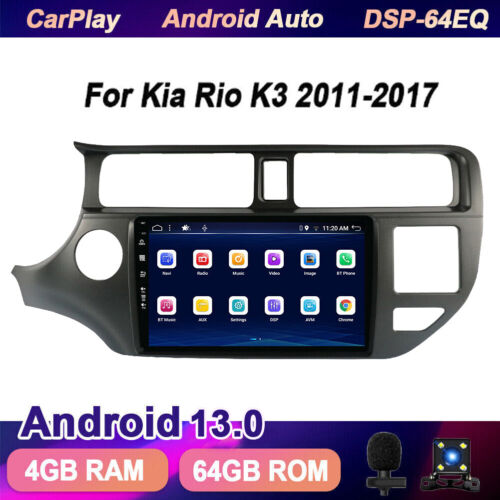 9" Pour Kia Rio K3 2011-2017 Autoradio Android 13 GPS Navigation RDS DSP CarPlay  - Photo 1/18