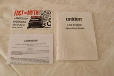Uniden 4 Band Laser Radar Detector LRD2150SW OPERATING GUIDE USER MANUAL ONLY