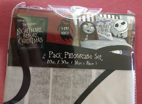 Disney Nightmare Before Christmas JACK & SALLY Meant to Be Pillowcase 2 Pk Set - Picture 3 of 5