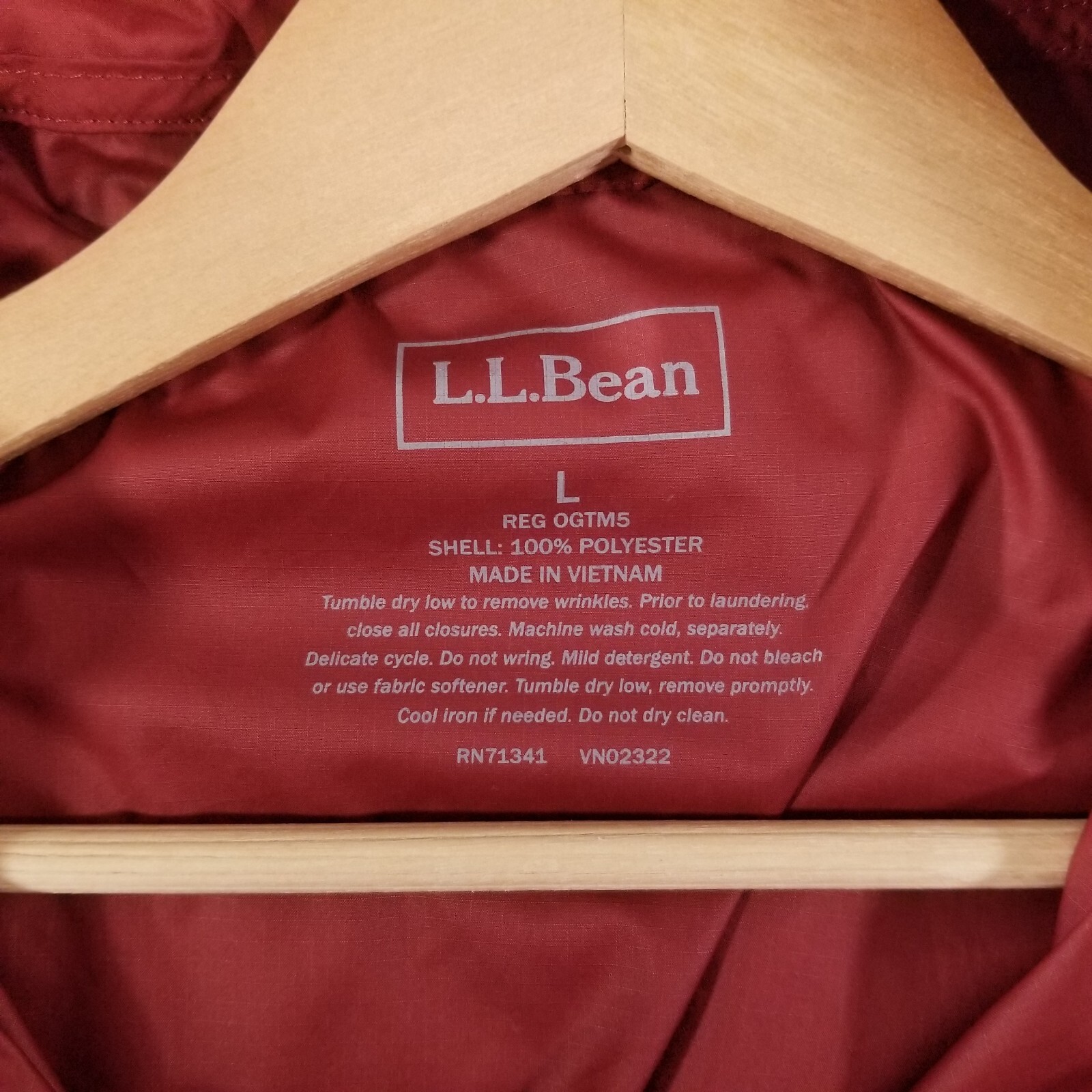 LL Bean Rain Jacket Large Trail Model Lightweight… - image 2