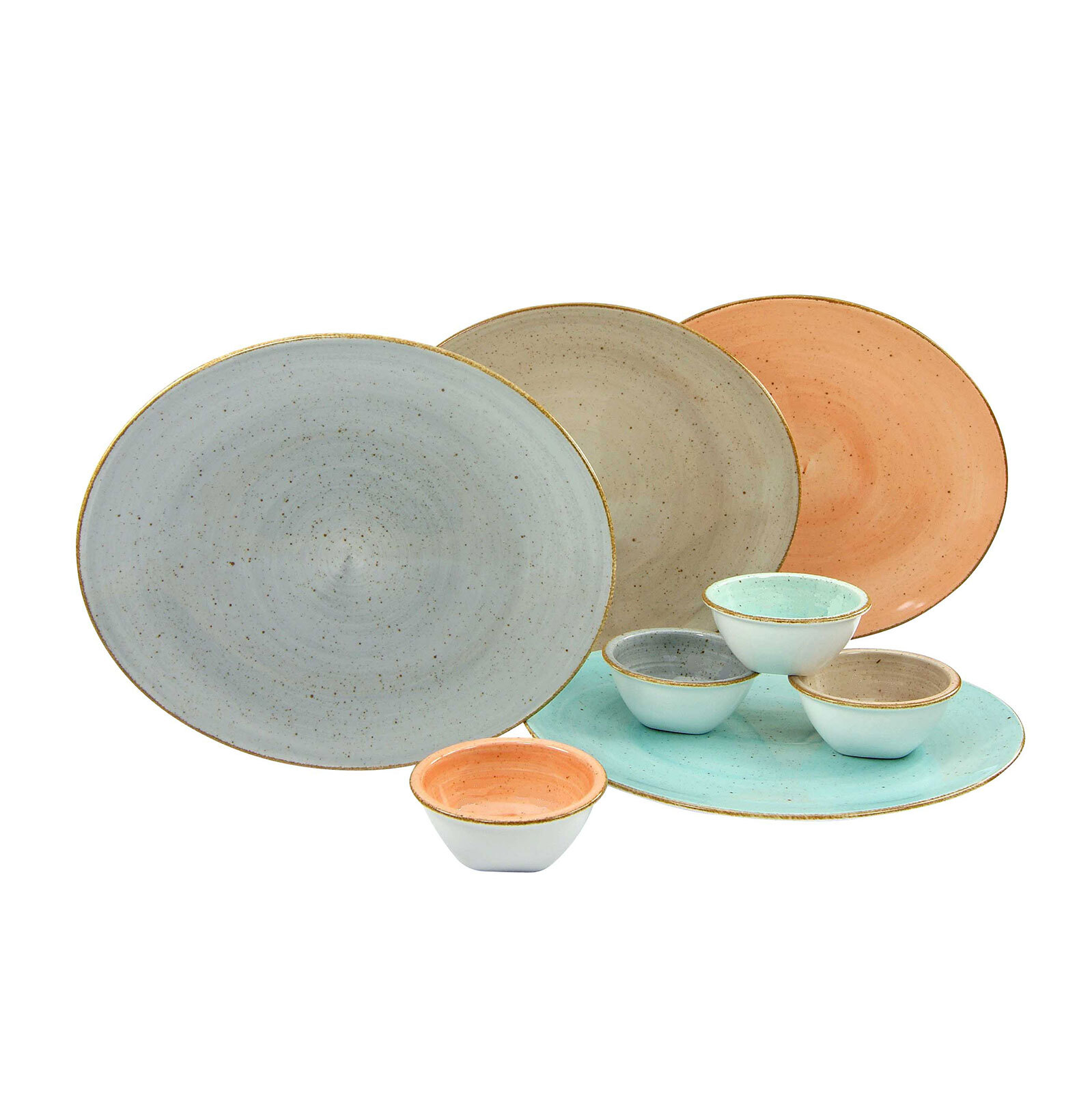 Фирменный стейковый набор для приготовления стейков Dipschalen Geschirrset 17727Vintage Nature 8tlg 19690₽