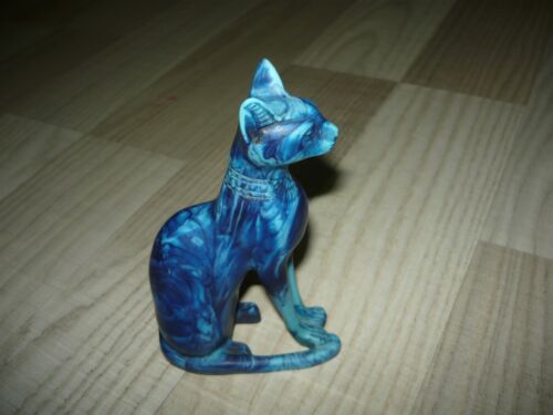 Ägyptische   Katzen Figur , Bastet?, Blau, Vintage - Bild 1 von 14