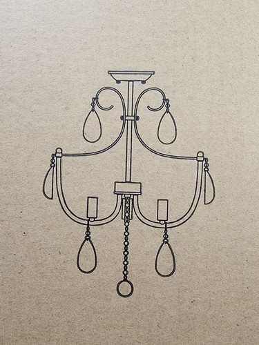 Ravenna Home Traditional Glam 3 Light Semi-Flush Mount Chandelier Bulbs Included - Picture 2 of 5