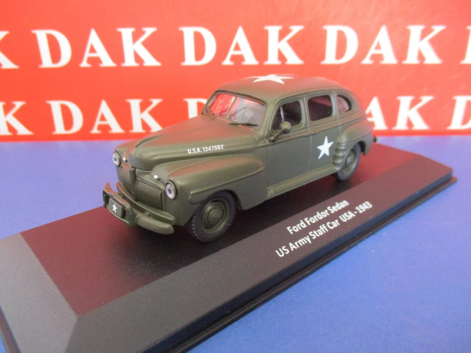 Die cast 1/43 Modellino Auto Ford Fordor Sedan US Army Staff Car USA 1943 - Immagine 2 di 4