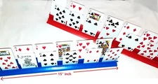 Playing Card Holders 2 Tier Step 15" Inch 2 pcs Rack Hands Free Trays Organizers