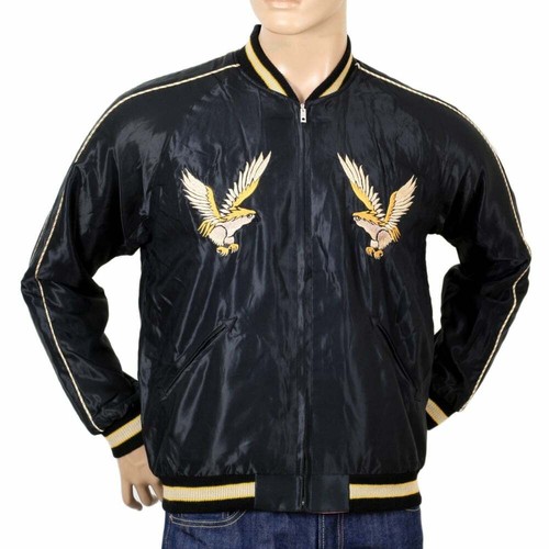 Schwarze Vollwendbare Suka Jacke mit Adler Stickerei von Schneider Toyo TOYO7526 - Bild 2 von 4