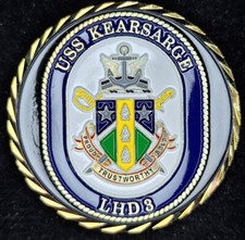 LHD-3 USS KEARSARGE - Proud, Trustworthy, Bold - Navy Challenge Coin
