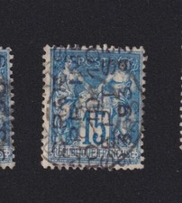 Timbre collection France avant 1900 Préoblitéré N° 17 15 c Sage 5 lignes 140302