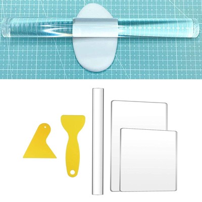 5 Stück Acryl Ton Roller Set Keramik Bildhauerei Acrylplatte Keramikwerkzeuge