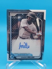 Janero Miller 2024 Bowman Chrome #CPA-JM Prospect Auto - Miami Marlins Prospect 