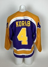 Vintage Maska Jerry Korab #4 Los Angeles Kings Jersey Mens Size M