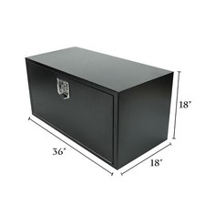 36x18x18 Black Steel Truck Underbody Pickup Tool Box Rv Atv Trailer Storage 36x18x18 Black Steel Truck Underbody Pickup Tool Box Rv Atv Trailer Storage