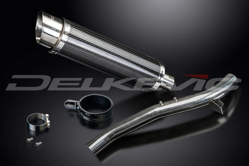 Комплект круглого углеродного глушителя выхлопной системы Triumph Tiger 1050 2006-2012 без шнуровки 14 дюймов - Изображение 2 из 4