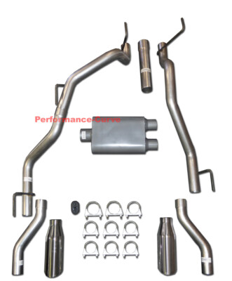 Catback Performance Dual Exhaust Rear 2 Chamber Muffler Fits 09-24 Dodge Ram