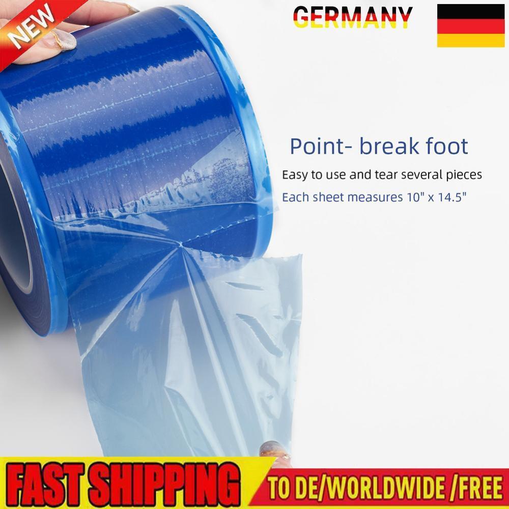 Image of 1roll 1200pcs 10x14.5cm Disposable Tattoo Barrier Film Dental Tape (Blue)