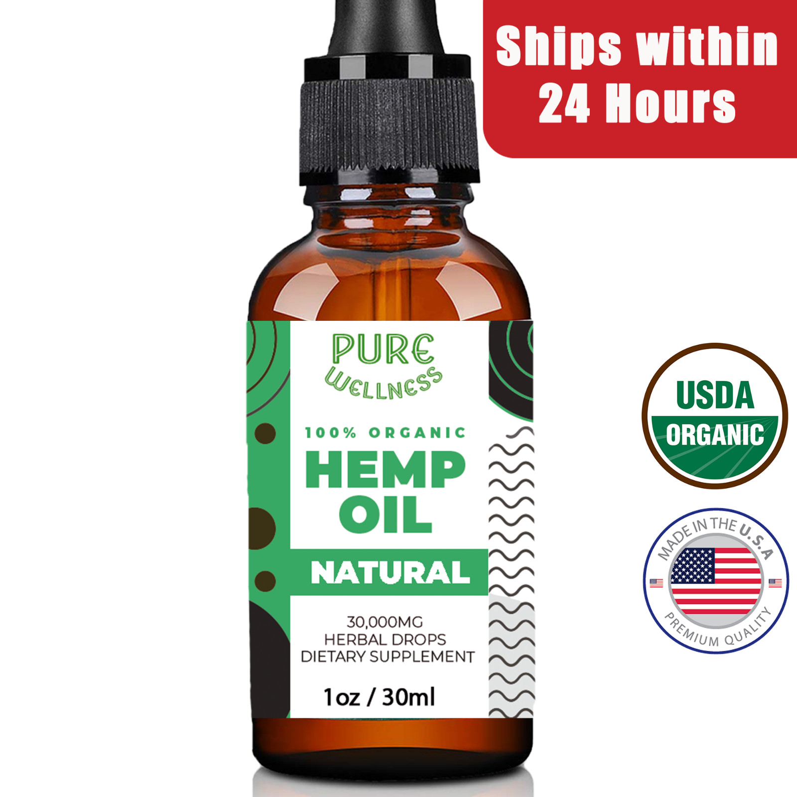 For Fast, Effective Rest And Relief, Certified Usda Organic Hemp Oil