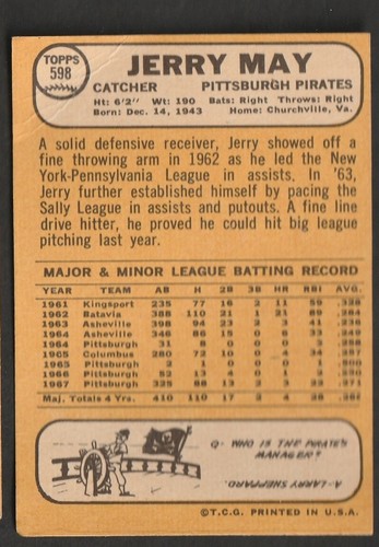 1968 Topps Baseball Cards Scegli una carta a scelta 295-660 EX X-MT 1/25 Set Break - Foto 490 di 490