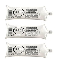 3pz Crema da barba finissima emolliente Vitos vescica tubo 500ml