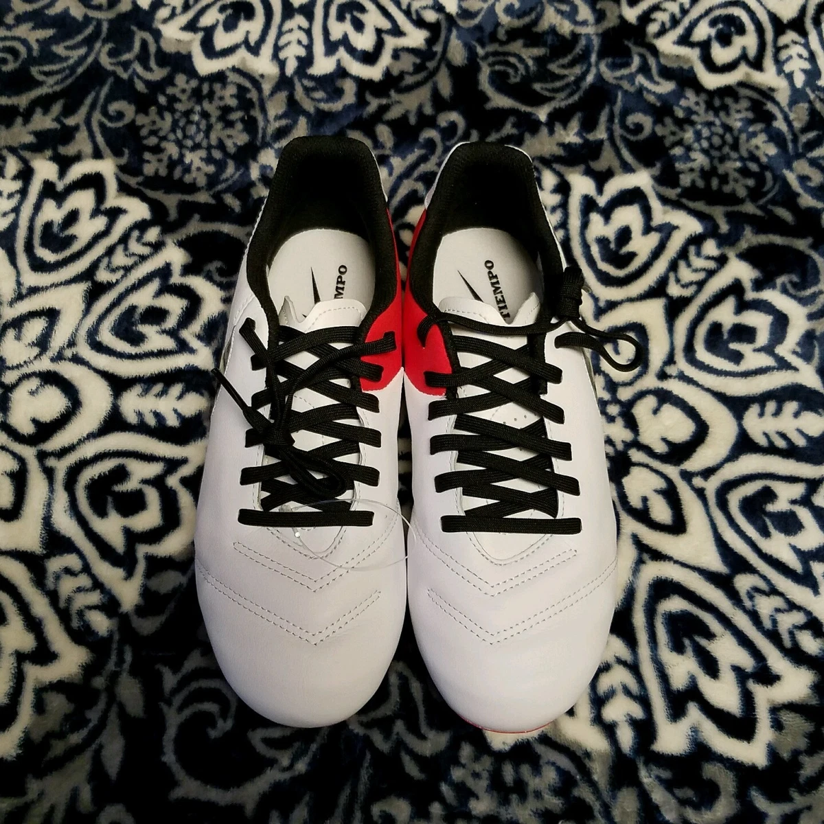 Nike Jr Tiempo Legend VI FG Soccer Cleats Youth White Red Volt Y5 819186 106