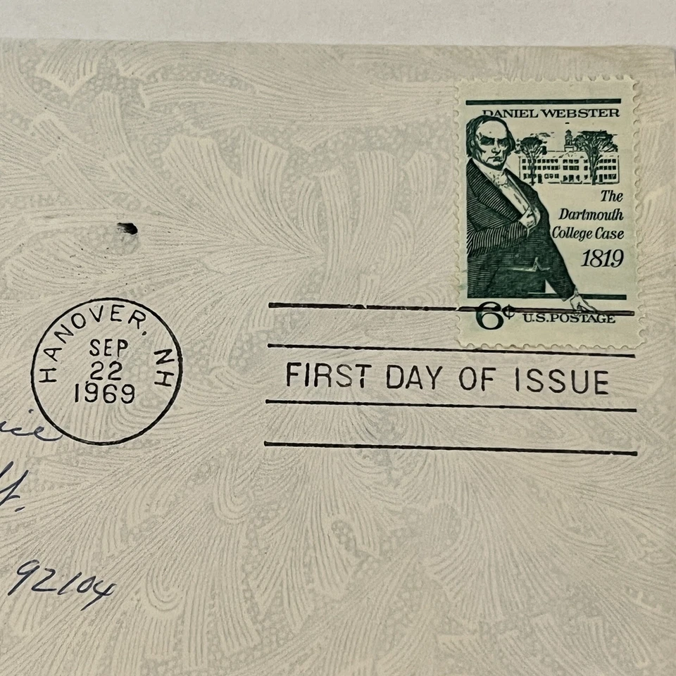 ERROR 1969 HANNOVER NH FDC COVER PARTIAL 2ND CANCEL ON LEFT - Image 3 of 4