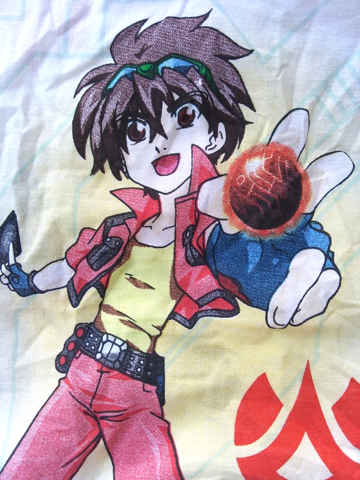 Bakugan Battle Brawlers Character Twin Bed Sheet Anime Cotton Blend RARE!