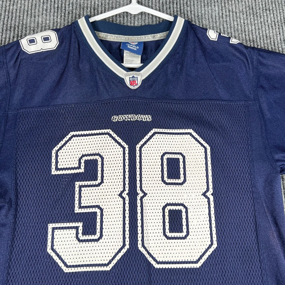 Camiseta deportiva de los Dallas Cowboys Roy Williams juvenil grande azul manga corta #38 NFL Foto 2 de 4