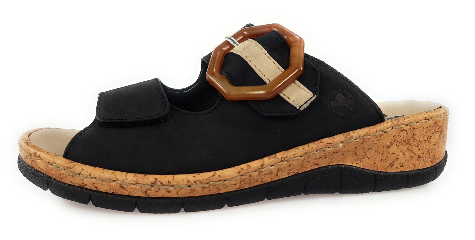 Rieker Tucson Damenschuhe Hausschuhe Pantolette Blau Freizeit 16190₽