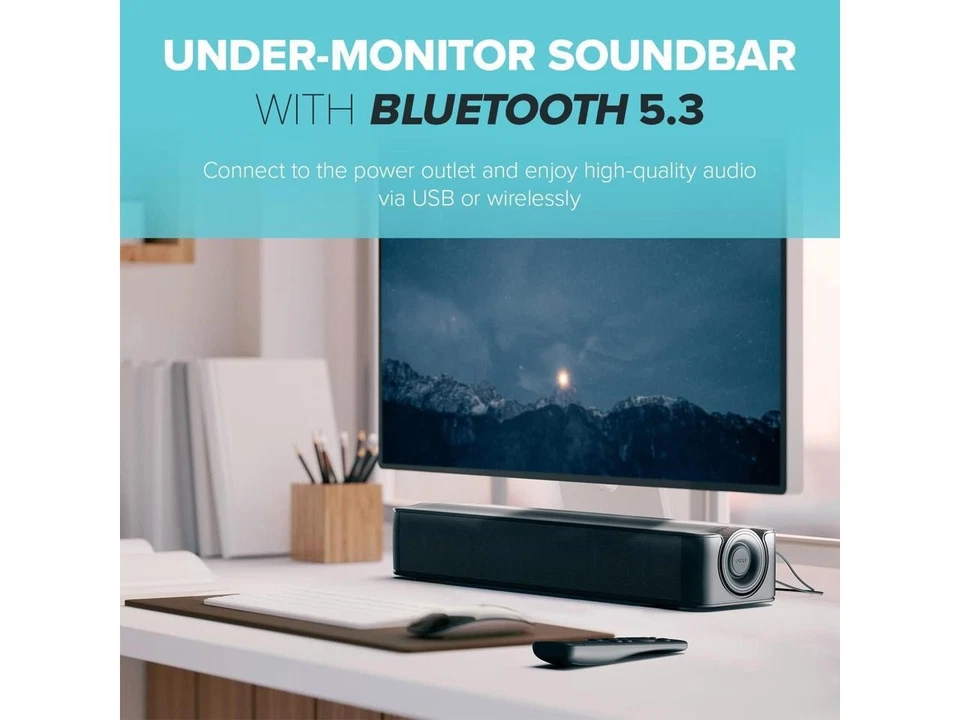 Creative Stage SE Under-Monitor Soundbar with USB Digital Audio and Bluetooth - Image 2 of 4