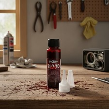 0.88 fl oz of Deep Red Washable Fake Blood for Dramatic Halloween Effects