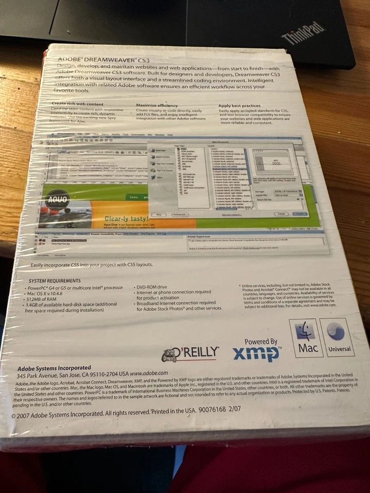 Adobe Dreamweaver CS3 With Serial Number For PowerPC Mac Upgrade Version - Image 2 of 4