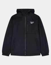 Reebok Men’s Windbreaker Jacket Lightweight Zip Up Black
