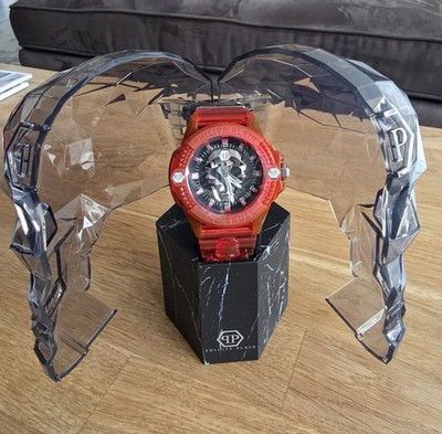 Philipp Plein Herren Analog Quarz the $KULL 44mm PACA-MWS0099 Silikon