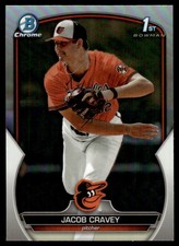 2023 1st Bowman Chrome Refractor Jacob Cravey RC #BDC-189 Baltimore Orioles